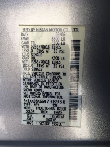 2006 Nissan Armada in Madison, TN 37115 - 1164407 11