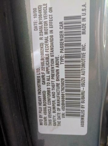 2001 Subaru Outback in Madison, TN 37115 - 1585942 2