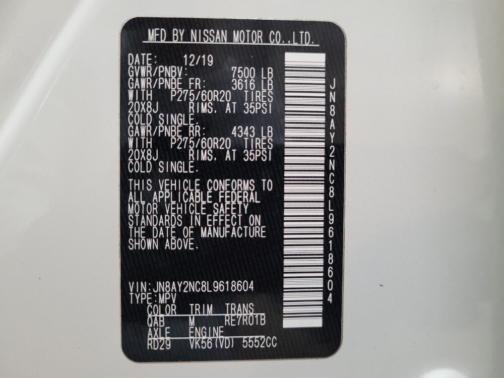 2020 Nissan Armada in Chesapeake, VA 23320 - 18023532 33