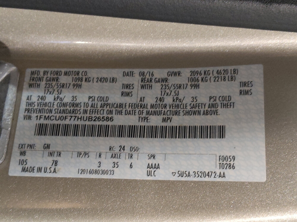 2017 Ford Escape in Savannah, GA 31419 - 18026332 33