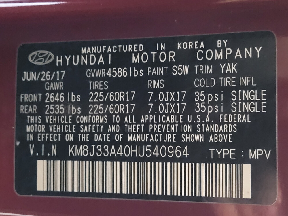 2017 Hyundai Tucson in Gainesville, FL 32609 - 18027151 33