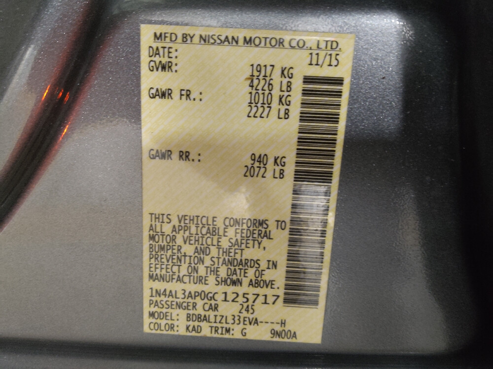 2016 Nissan Altima in Pelham, AL 35124 - 18029672 33