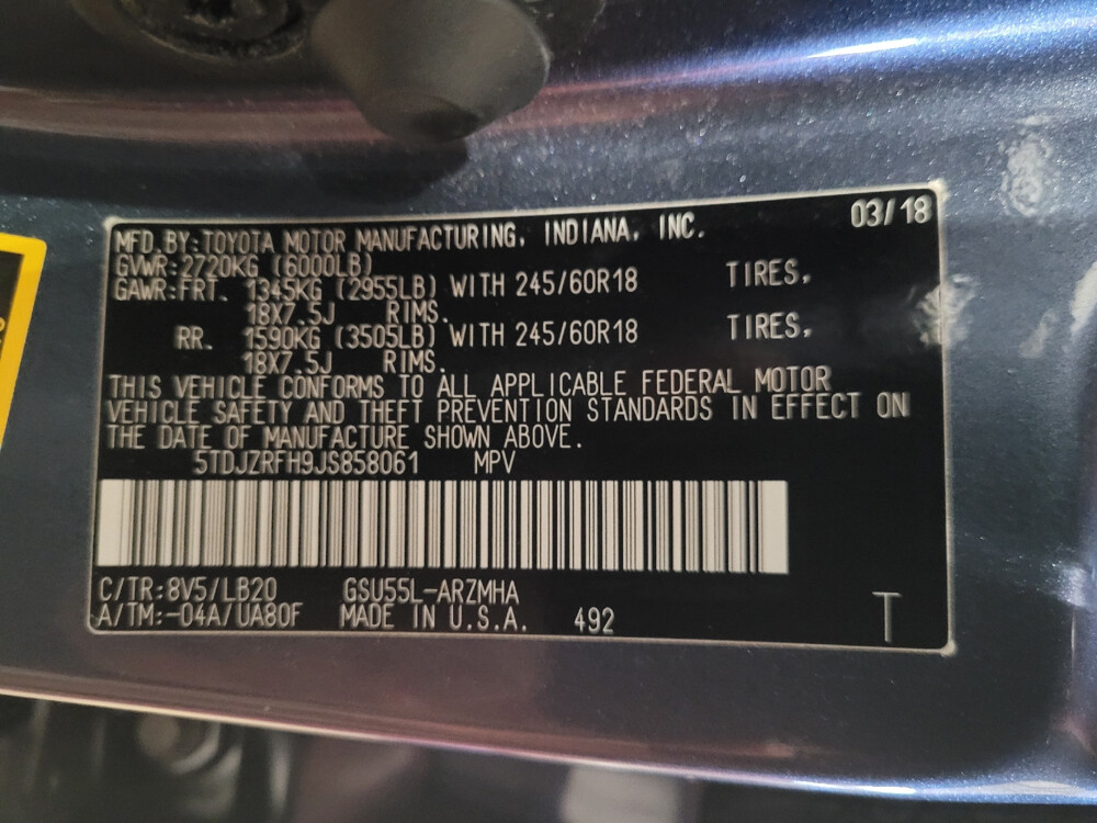 2018 Toyota Highlander in Glen Burnie, MD 21061 - 18031984 33