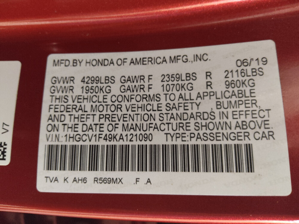 2019 Honda Accord in Conyers, GA 30094 - 18035148 33