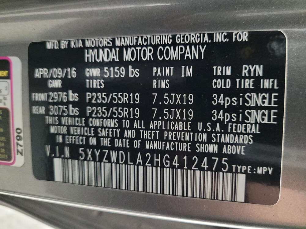 2017 Hyundai Santa Fe in Eastpointe, MI 48021 - 18037785 33