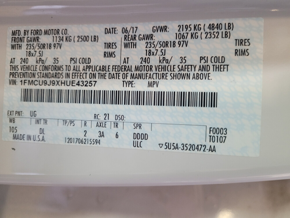 2017 Ford Escape in Gastonia, NC 28056 - 18042532 33