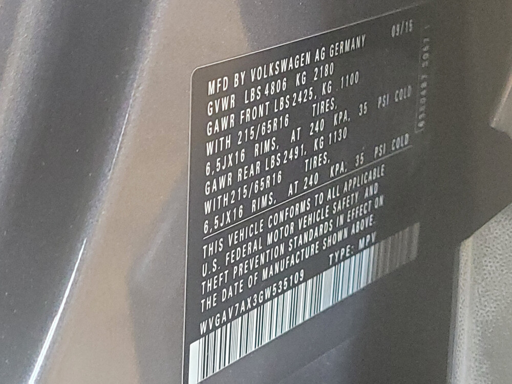 2016 Volkswagen Tiguan in West Palm Beach, FL 33409 - 18044581 33