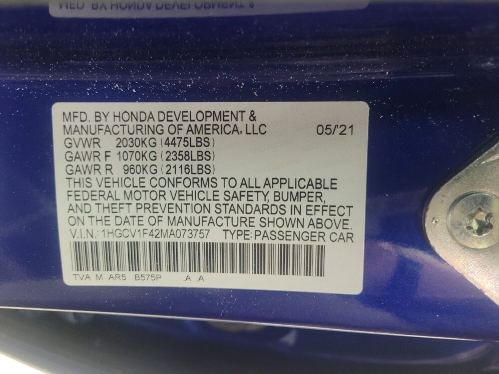 2021 Honda Accord in Springfield, MO 65807 - 18045835 33