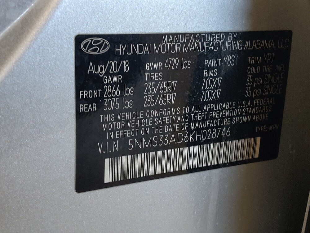 2019 Hyundai Santa Fe in Pensacola, FL 32505 - 18046660 33