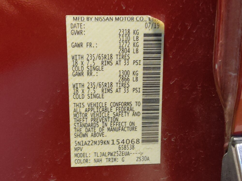 2019 Nissan Murano in Mesa, AZ 85210 - 18047913 33