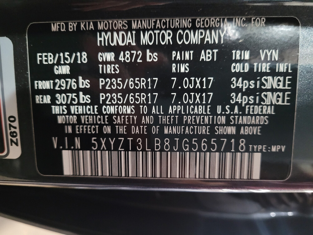 2018 Hyundai Santa Fe in Oklahoma City, OK 73139 - 18048215 33