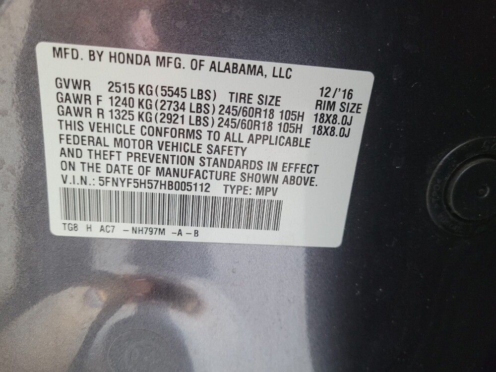 2017 Honda Pilot in Tampa, FL 33619 - 18050956 33