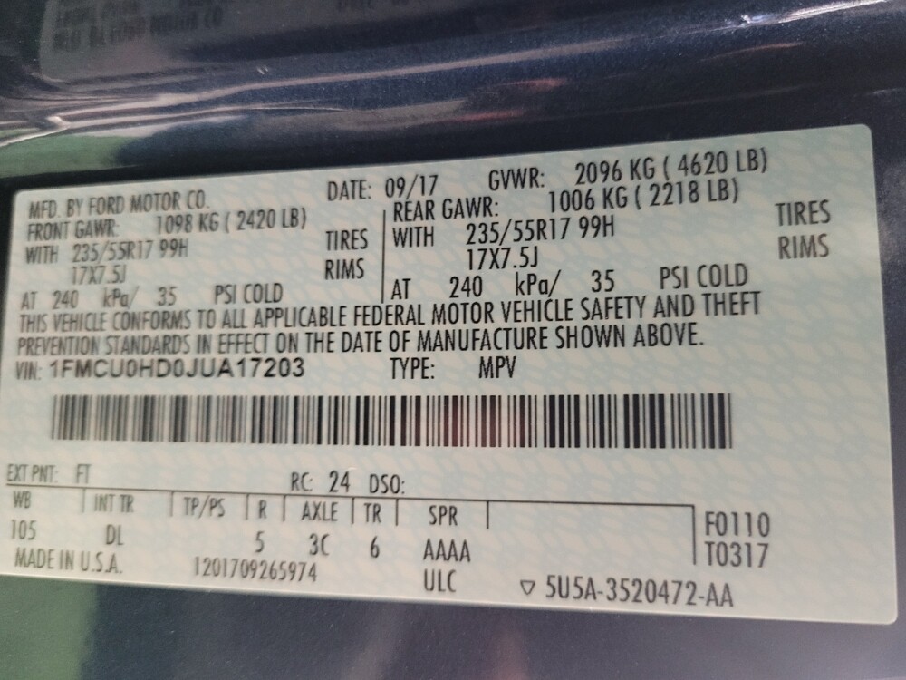 2018 Ford Escape in Tallahassee, FL 32304 - 18051271 33