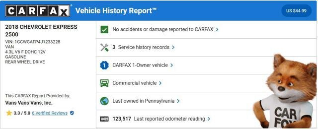 2018 Chevrolet Express 2500 in Blauvelt, NY 10913 - 18051359 48