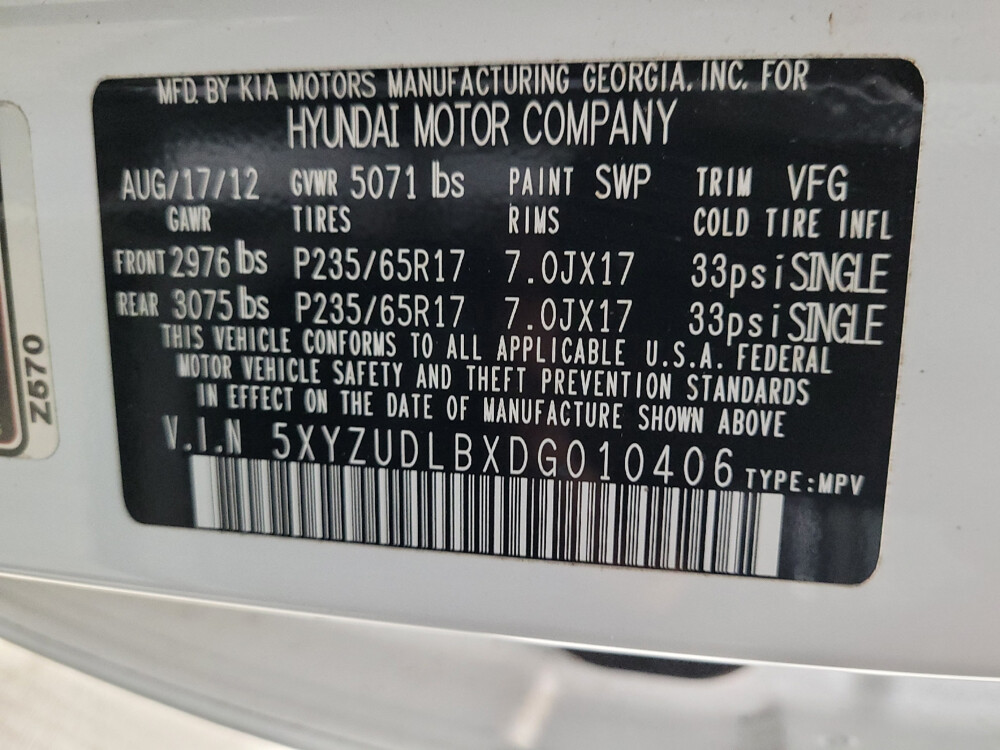 2013 Hyundai Santa Fe in Eastpointe, MI 48021 - 18051571 33