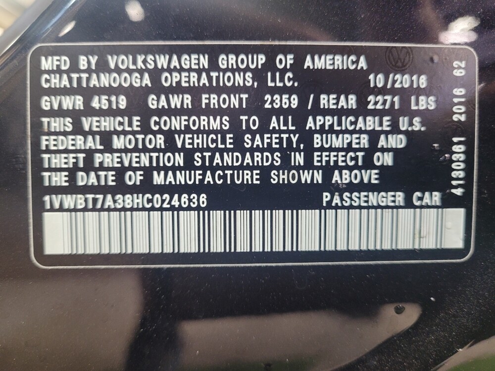 2017 Volkswagen Passat in Fort Myers, FL 33907 - 18051814 33