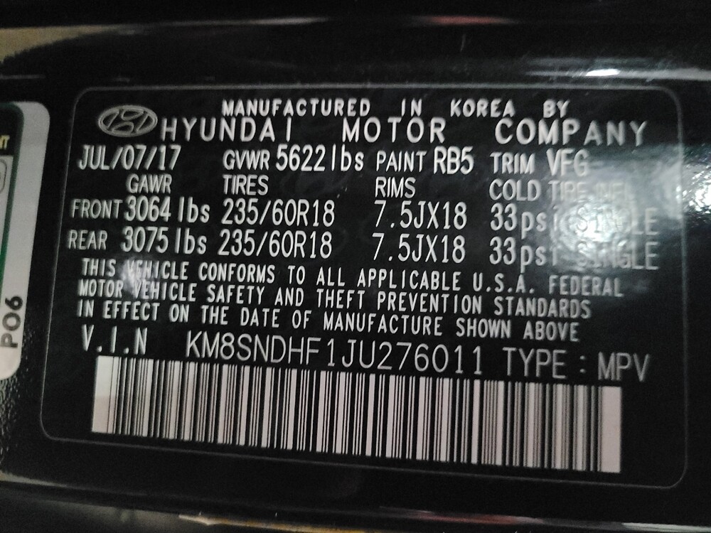 2018 Hyundai Santa Fe in Glen Burnie, MD 21061 - 18052376 33