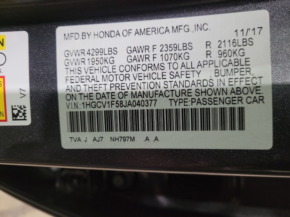 2018 Honda Accord in Williamstown, NJ 8094 - 18052528 33