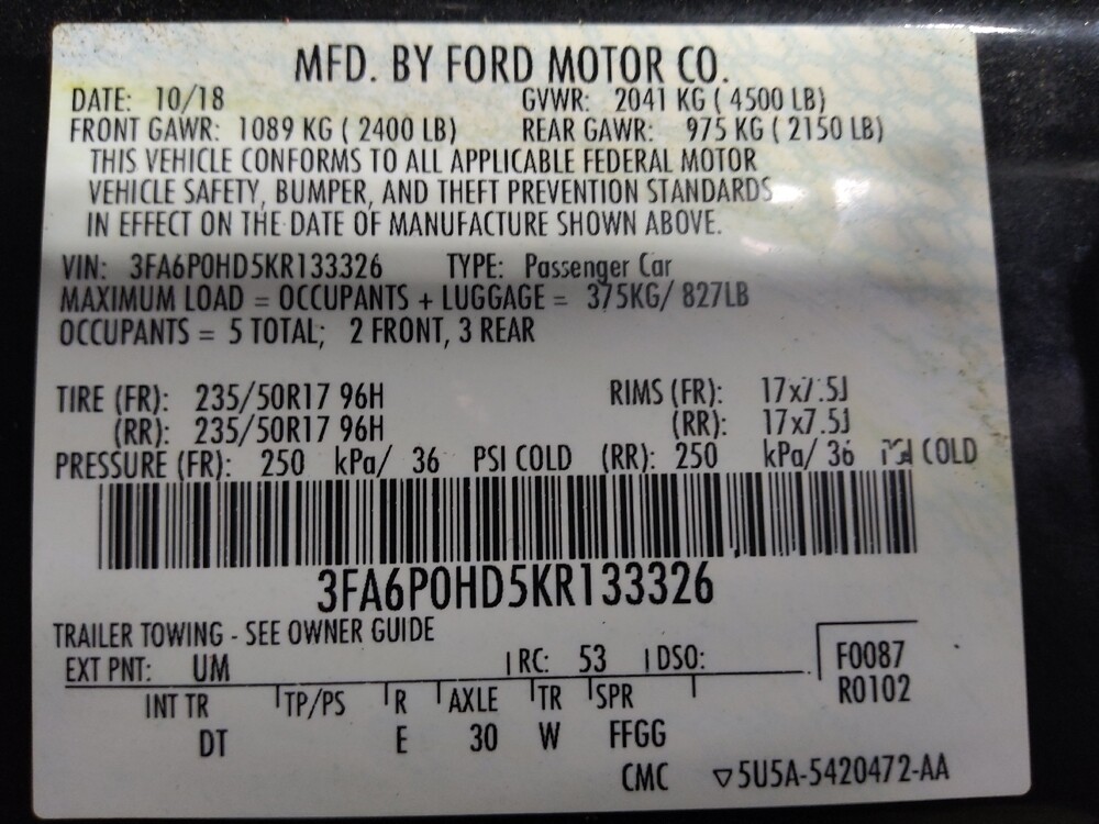 2019 Ford Fusion in Greenville, SC 29607 - 18053676 33