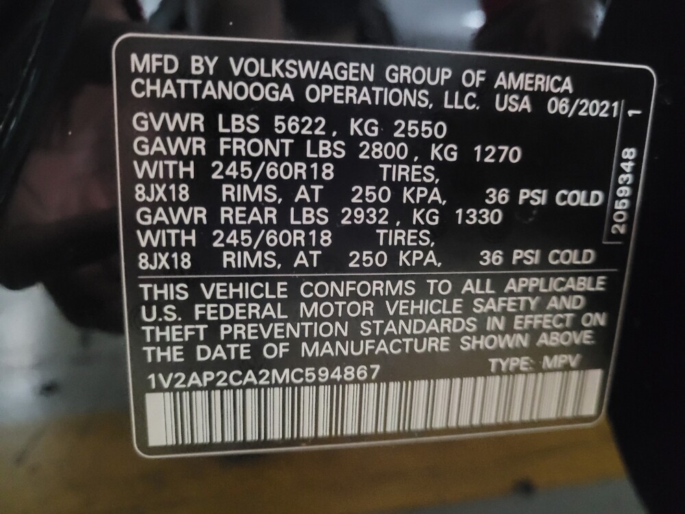 2021 Volkswagen Atlas in Conyers, GA 30094 - 18054014 33
