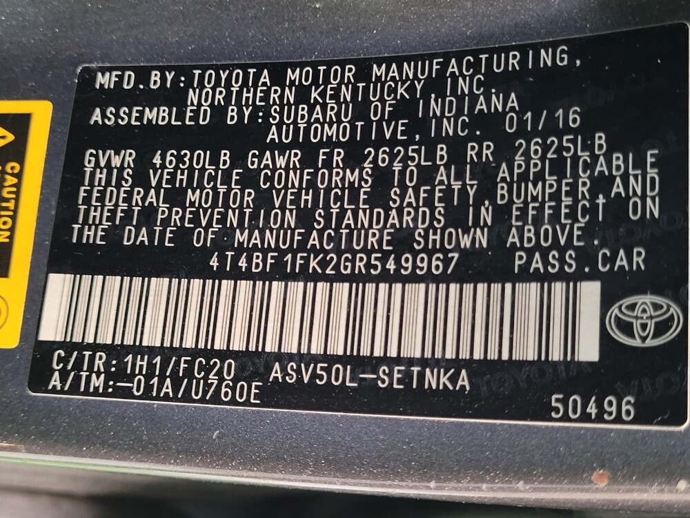 2016 Toyota Camry in Tallahassee, FL 32304 - 18054781 33