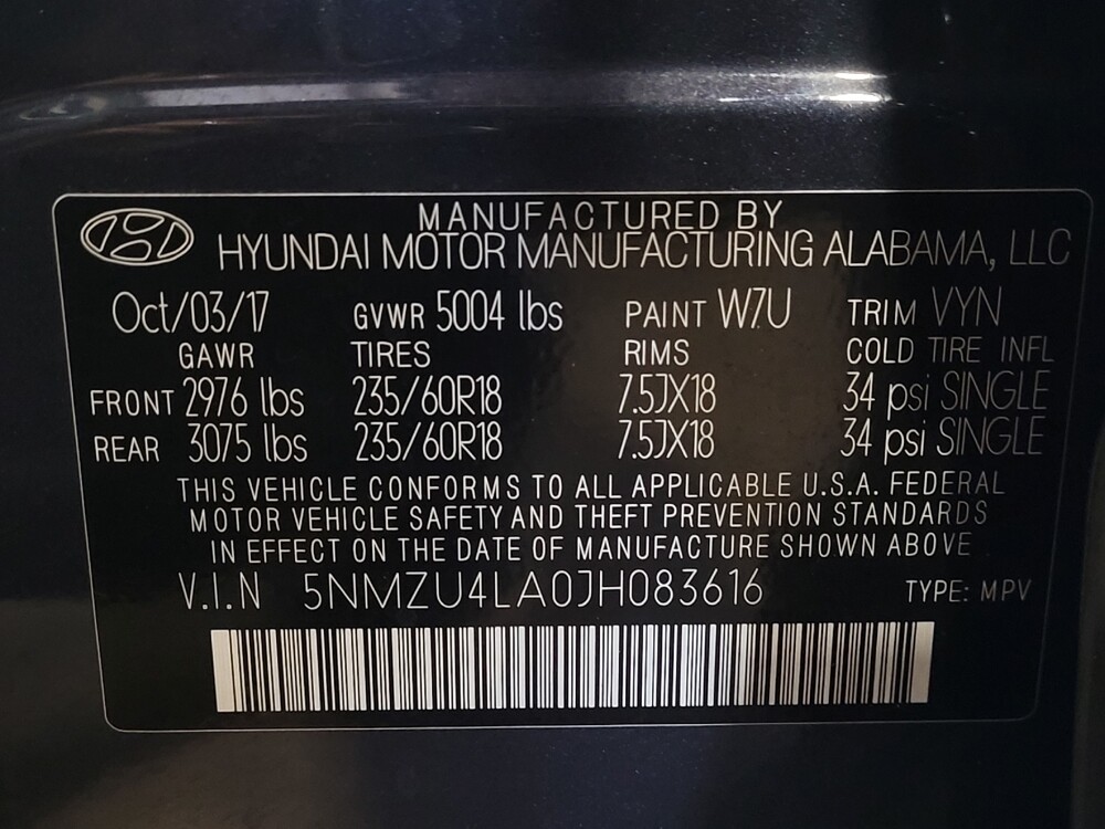 2018 Hyundai Santa Fe in Kissimmee, FL 34744 - 18054870 33