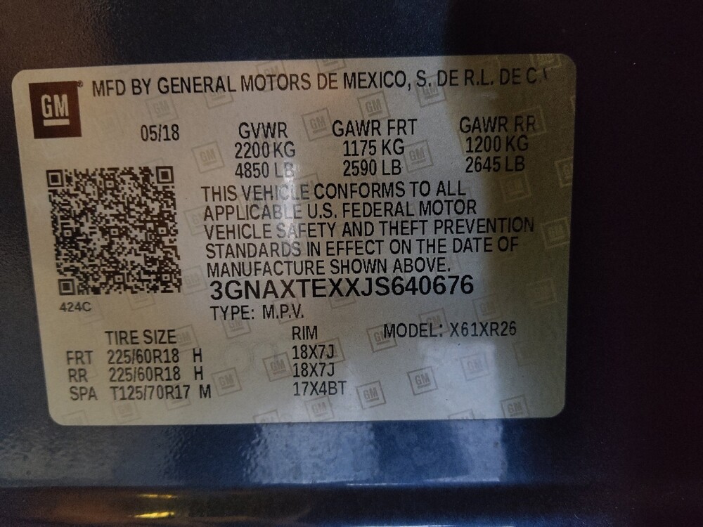 2018 Chevrolet Equinox in Hialeah, FL 33014 - 18055016 33