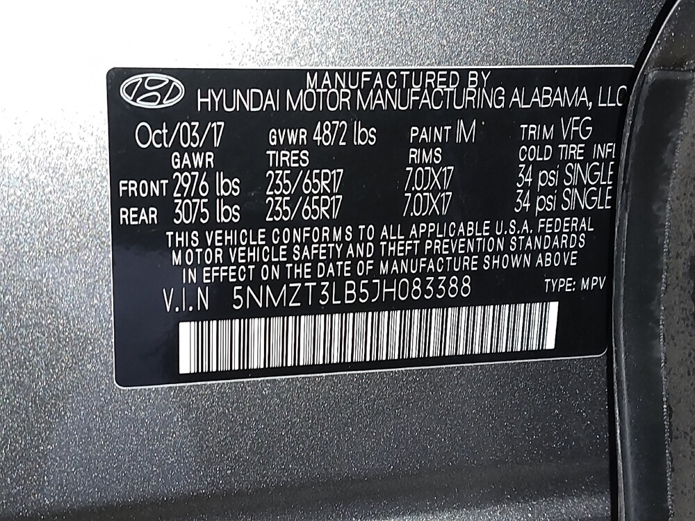 2018 Hyundai Santa Fe in Kissimmee, FL 34744 - 18055134 33