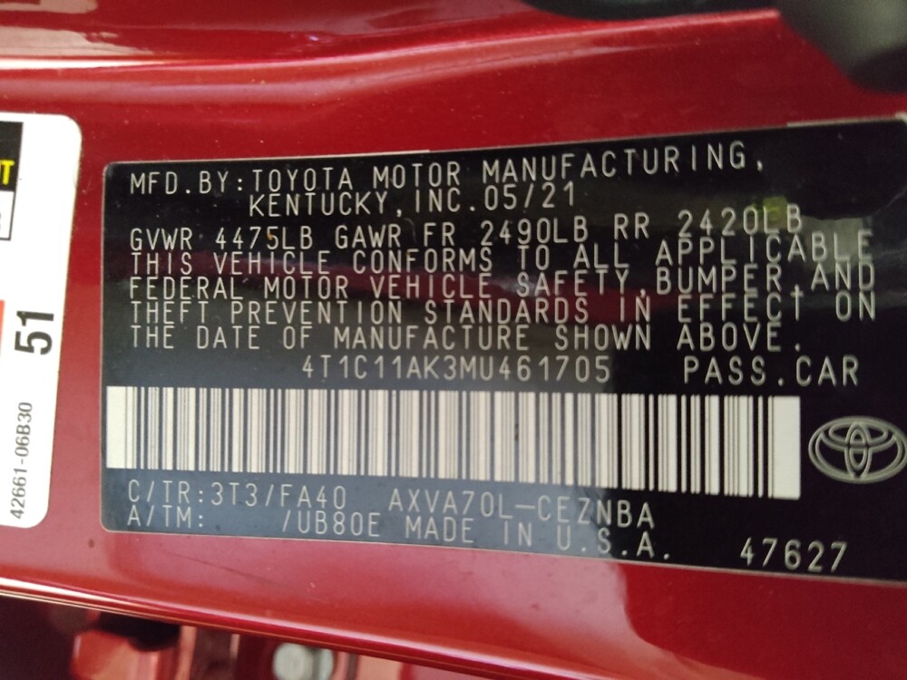 2021 Toyota Camry in Stone Mountain, GA 30083 - 18055896 33