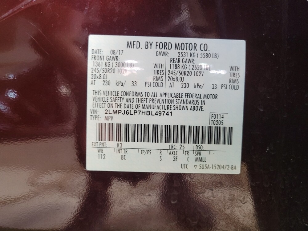 2017 Lincoln MKX in Tallahassee, FL 32304 - 18056361 33