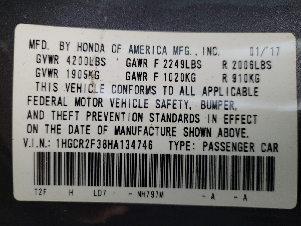 2017 Honda Accord in Glendale, AZ 85301 - 18056372 33