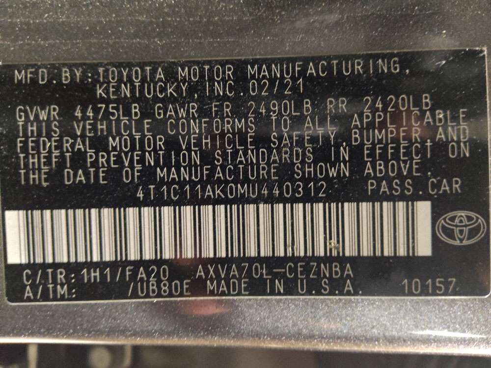 2021 Toyota Camry in Albany, GA 31705 - 18056514 33