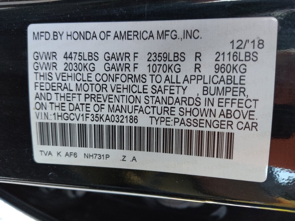 2019 Honda Accord in Live Oak, TX 78233 - 18057581 33