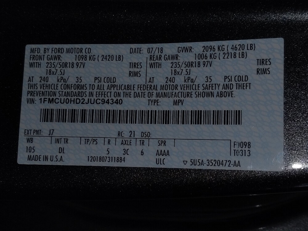 2018 Ford Escape in Jacksonville, FL 32210 - 18057792 33