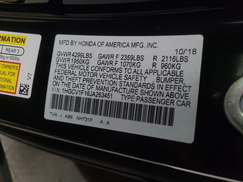 2018 Honda Accord in Lombard, IL 60148 - 18058173 33