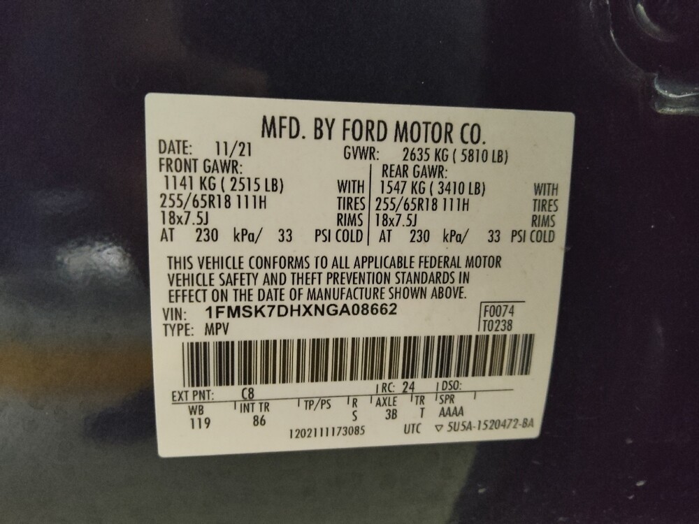 2022 Ford Explorer in Union City, GA 30291 - 18060431 33