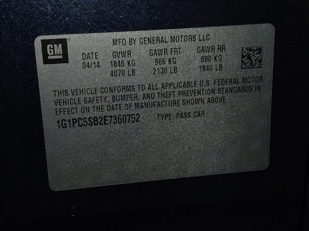 2014 Chevrolet Cruze in Hialeah, FL 33014 - 18060603 33