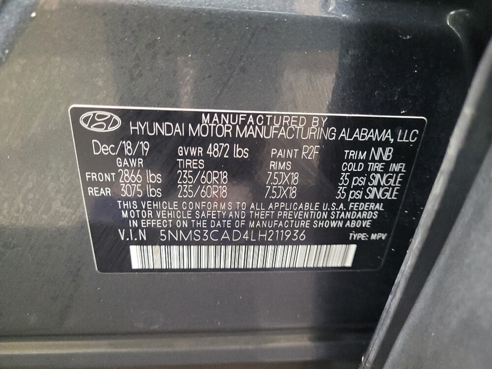 2020 Hyundai Santa Fe in Columbia, SC 29210 - 18060996 33