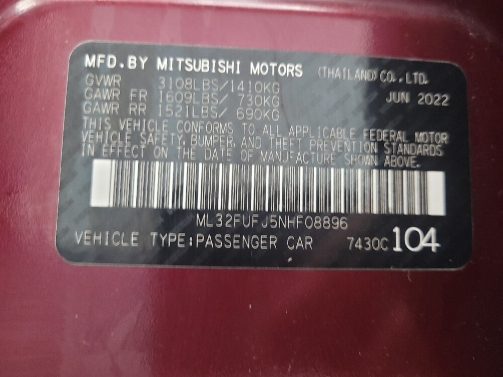 2022 Mitsubishi Mirage G4 in Indianapolis, IN 46222 - 18061501 33