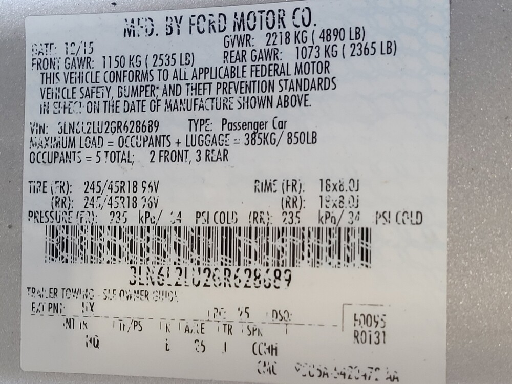 2016 Lincoln MKZ in Jacksonville, FL 32210 - 18061642 33