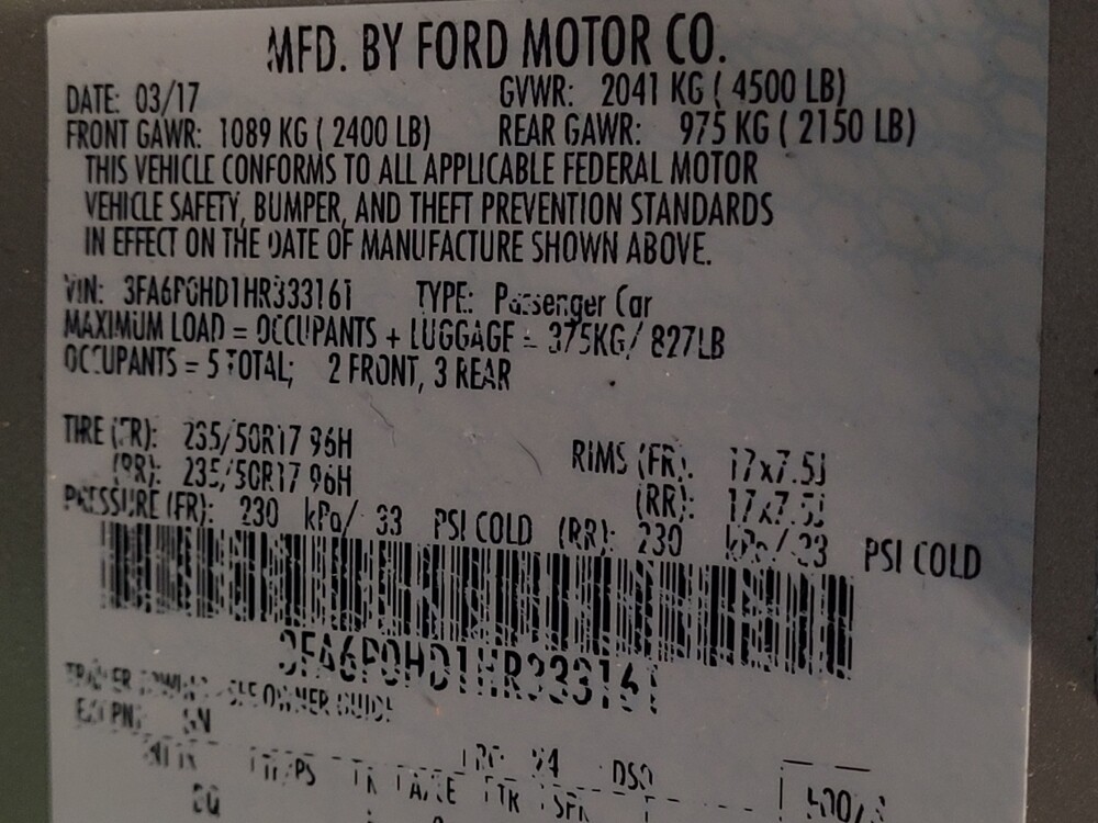 2017 Ford Fusion in Clearwater, FL 33764 - 18062536 33