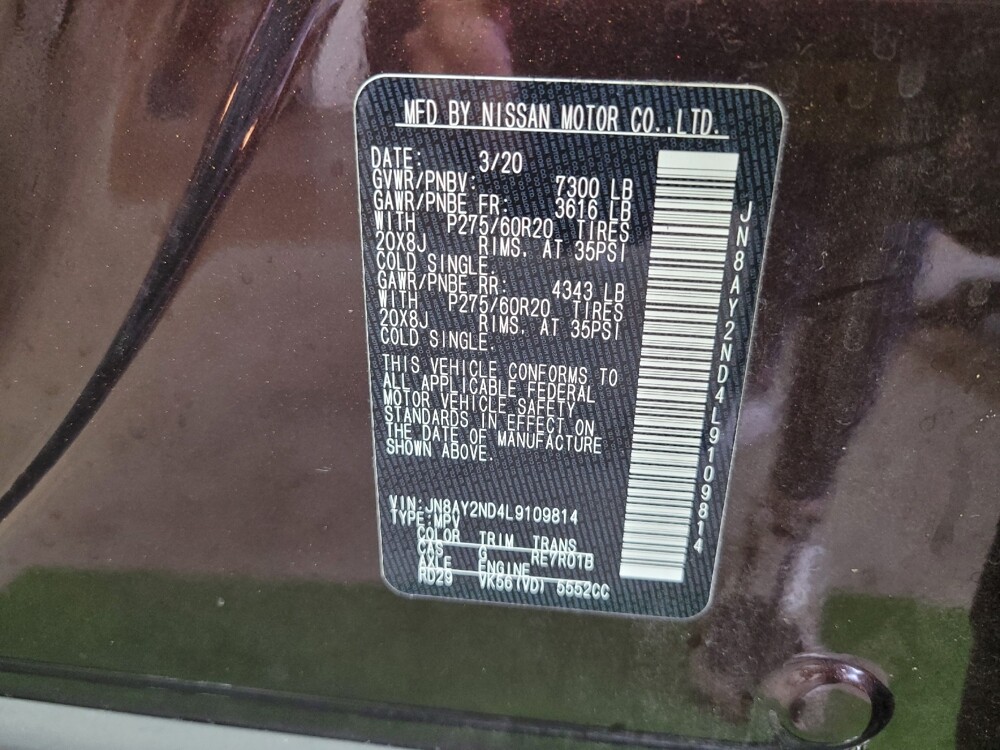 2020 Nissan Armada in Toledo, OH 43617 - 18062915 33