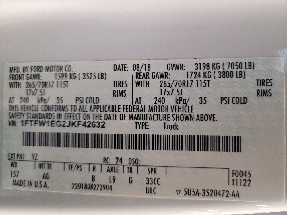 2018 Ford F150 in Fort Myers, FL 33907 - 18062982 33