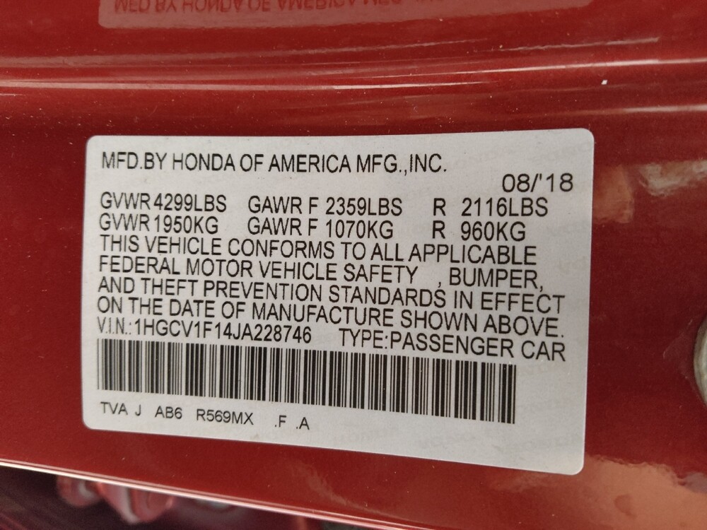 2018 Honda Accord in Lakewood, CO 80215 - 18063359 33