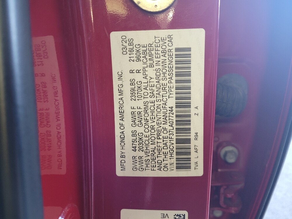 2020 Honda Accord in Lexington, KY 40509 - 18063390 33