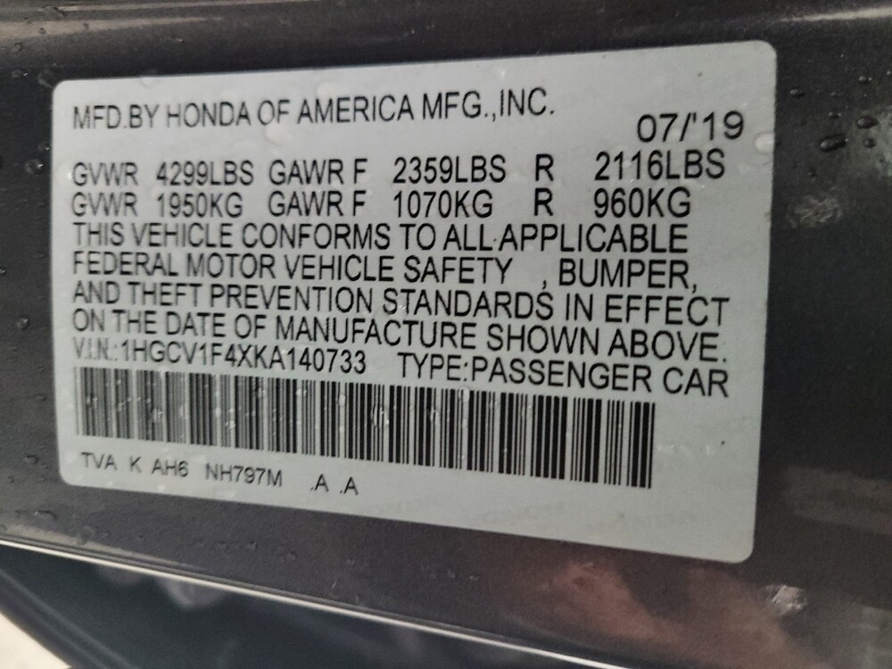 2019 Honda Accord in Eastpointe, MI 48021 - 18063916 33