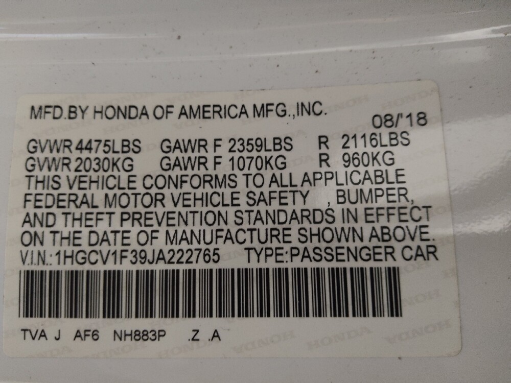 2018 Honda Accord in Jacksonville, FL 32225 - 18064242 33