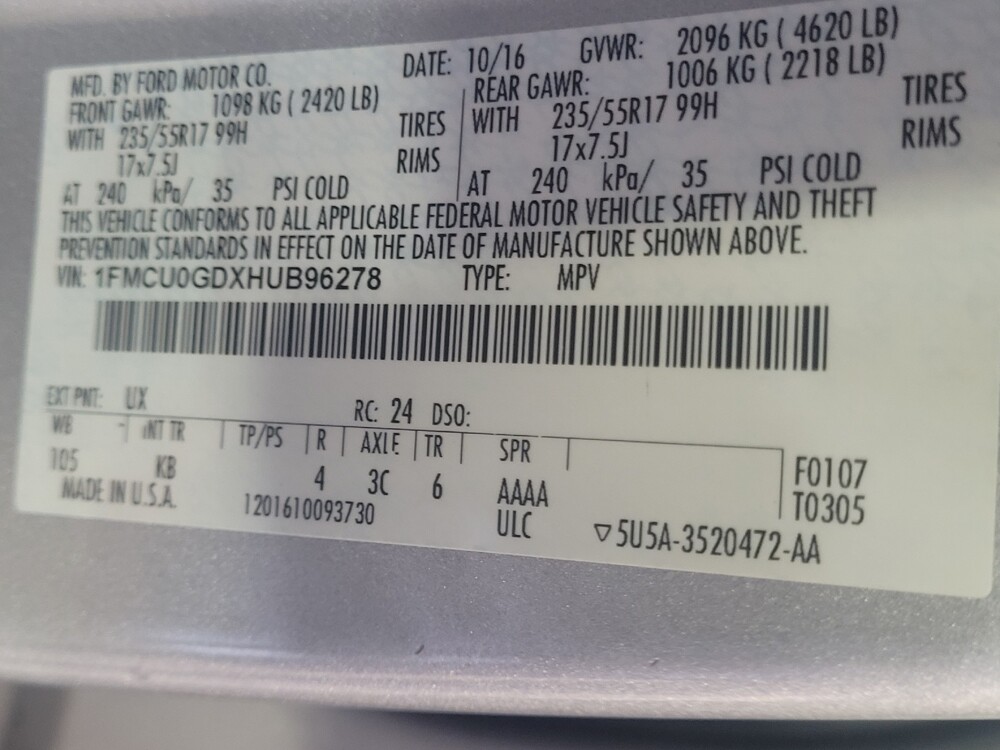 2017 Ford Escape in Tampa, FL 33619 - 18064253 33