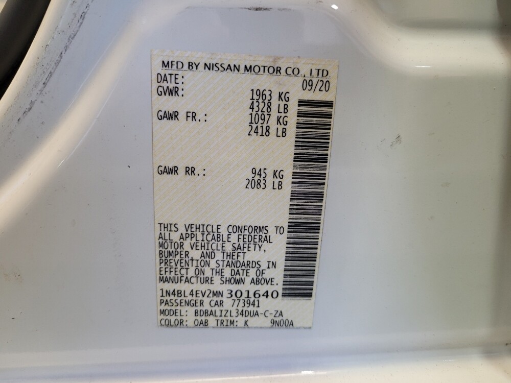 2021 Nissan Altima in Maple Heights, OH 44137 - 18064524 33