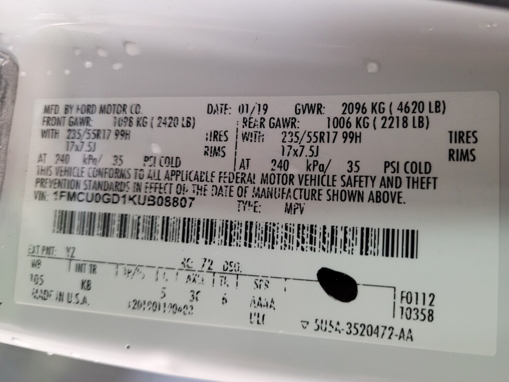 2019 Ford Escape in Tallahassee, FL 32304 - 18064576 33